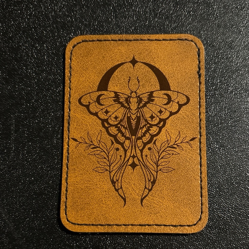 Engraved Moth Patch